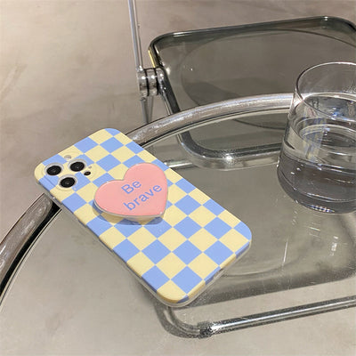 Funda Suave para Móvil con Diseño de Damero Simple - Image 3