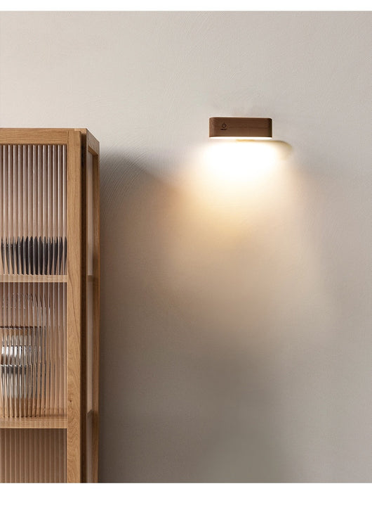 Lámpara de Pared LED Moderna en Madera Maciza sin Instalación - Image 11