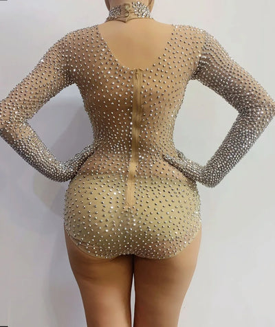 Traje Elástico de Danza y Yoga con Cristales para Mujer - Image 15