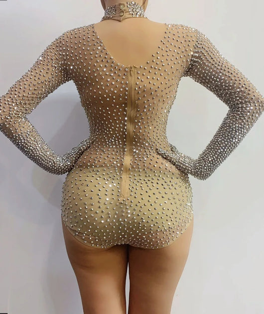 Traje Elástico de Danza y Yoga con Cristales para Mujer - Image 15