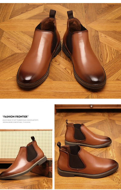 Botas de Cuero Estilo Británico Talla Grande para Hombre - Image 16