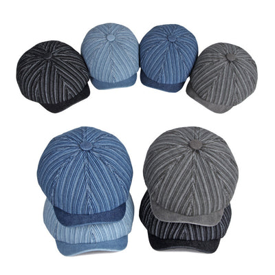 Boina Octagonal Denim Lavado Primavera Otoño