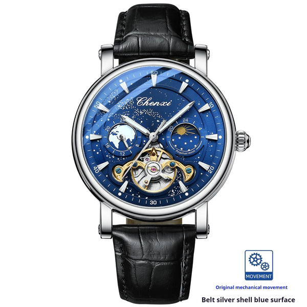 Reloj Mecánico Tourbillon Hueco Fase Lunar Xinghe con Esfera Luminosa - Image 4