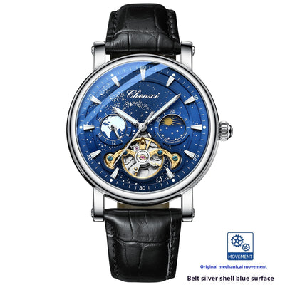 Reloj Mecánico Tourbillon Hueco Fase Lunar Xinghe con Esfera Luminosa - Image 4