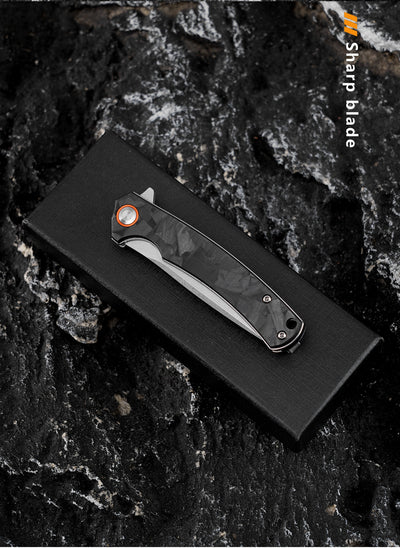 Cuchillo de Acero D2 con Fibra de Carbono para Camping y Aventura - Image 13