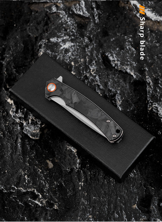 Cuchillo de Acero D2 con Fibra de Carbono para Camping y Aventura - Image 13