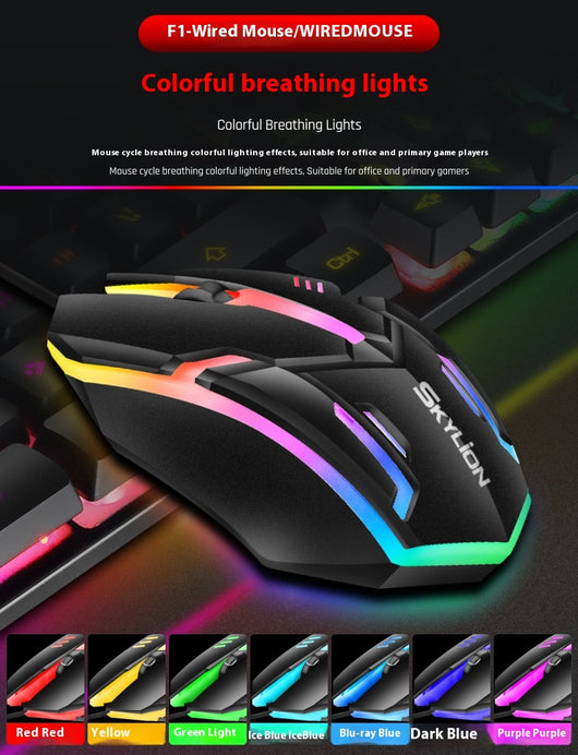 Ratón Gaming Luminoso USB con Cable para PC y Laptop - Image 10