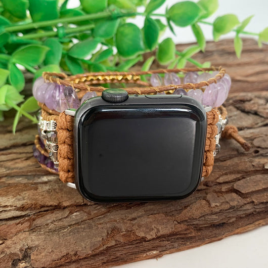 Correa de Reloj Tejida a Mano con Piedras Naturales Multicapa - Image 8