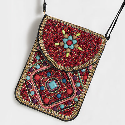 Bolsa Bohemia para Celular con Cuentas y Concha Marina - Image 22