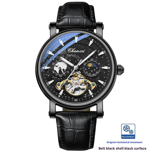 Reloj Mecánico Tourbillon Hueco Fase Lunar Xinghe con Esfera Luminosa - Image 6