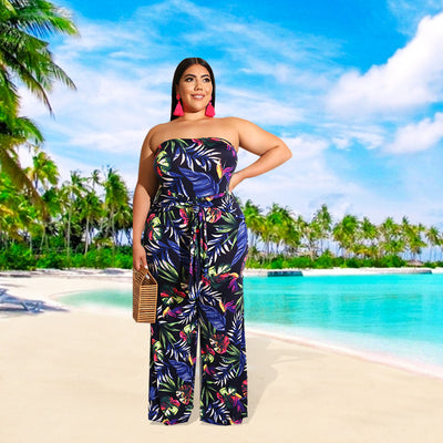 Jumpsuit Estrapless Primavera con Estampado Europeo - Image 11