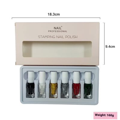 Set de Esmaltes con Plantillas de Transferencia de Diseños Pintados - Image 9