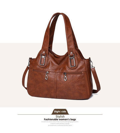 Bolso de Cuero Suave Gran Capacidad Estilo Retro Vintage - Image 20