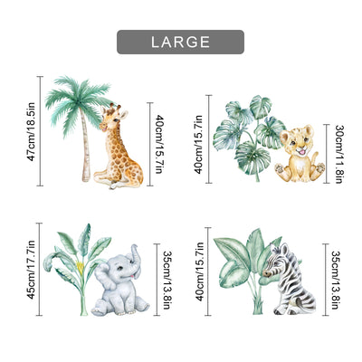 Vinilo Decorativo Boho Animales Salvajes Africanos y Árbol Tropical - Image 11