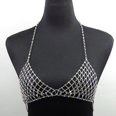 Cadena de Cuerpo de Diamantes Artificiales para Pecho - Accesorio Nocturno Elegante - Image 3