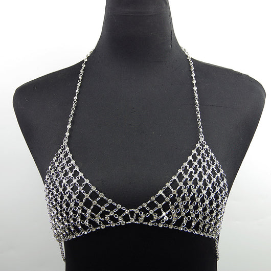 Cadena de Cuerpo de Diamantes Artificiales para Pecho - Accesorio Nocturno Elegante - Image 3