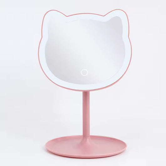 Espejo de Maquillaje LED Recargable con Luz de Relleno