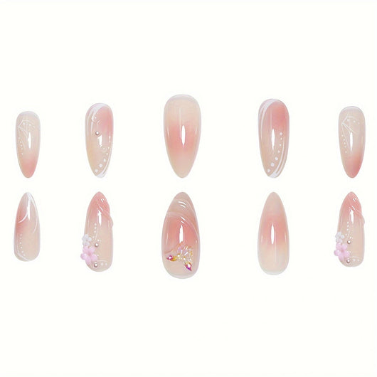 Uñas Postizas Almendra Sweet Cool - Diseño Elegante y Duradero - Image 9