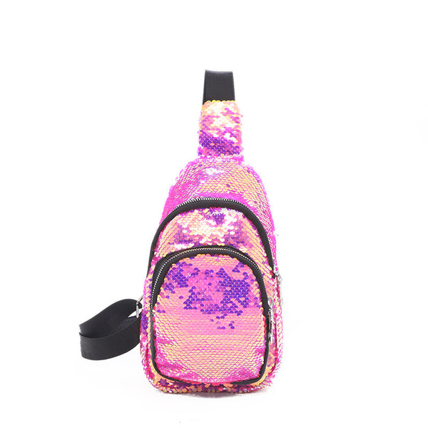 Bolsa de Lentejuelas Multicolor - Riñonera y Bolsa de Pecho Brillante
