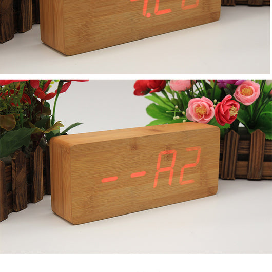 Reloj Despertador de Madera Natural - Image 4