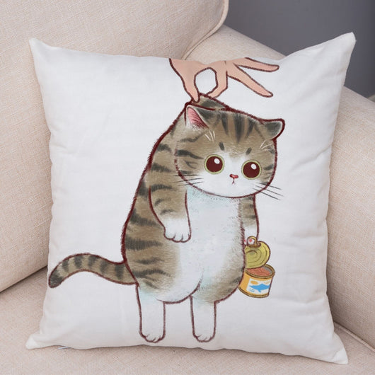 Funda de Almohada de Lino con Estampado Moderno para Sofá y Coche - Image 4