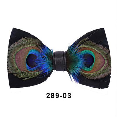 Corbatín de Moño Pavo Real con Ojos Grandes - Azul Plumas - Image 24