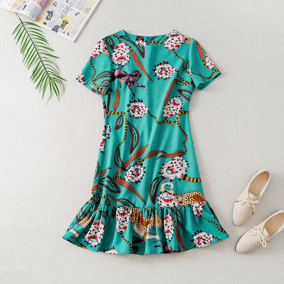 Vestido Animal Print con Volantes - Image 8