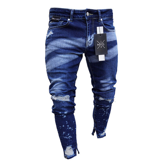 Pantalones vaqueros rotos con diseño pintado - Image 10