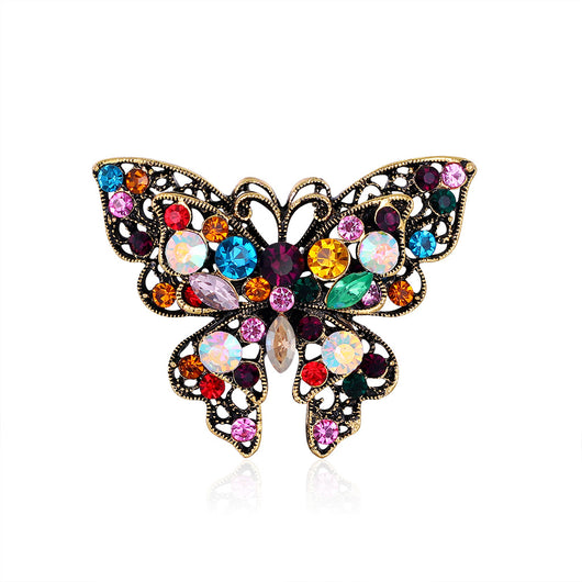 Broche Mariposa Brillante con Cristales de Diamante - Image 10