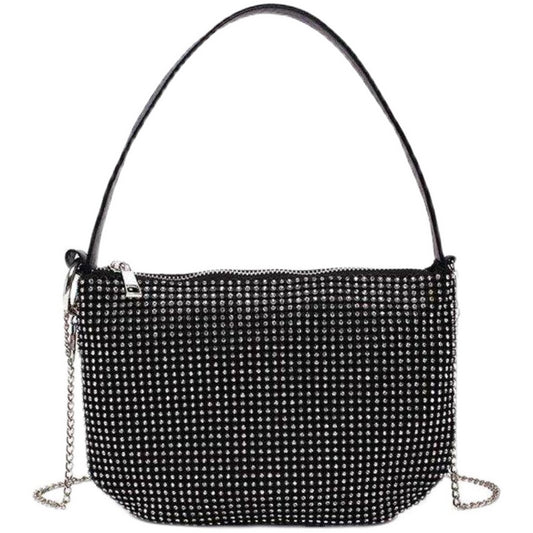 Bolso Bandolera Fruncido con Strass Monohombro - Image 2