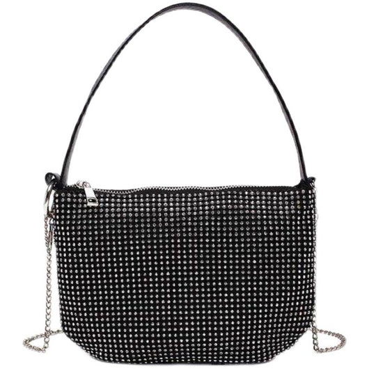 Bolso Bandolera Fruncido con Strass Monohombro - Image 2