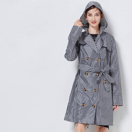 Impermeable Retro Británico para Mujer con Cinturón Ancho - Image 6
