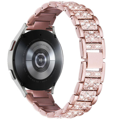 Pulsera Reloj Cadena de Diamantes Tres Cuentas Sólida - Image 11