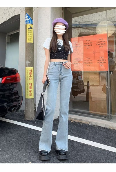 Jeans Acampanados Retro Cintura Alta Efecto Esbeltez para Mujer - Image 11
