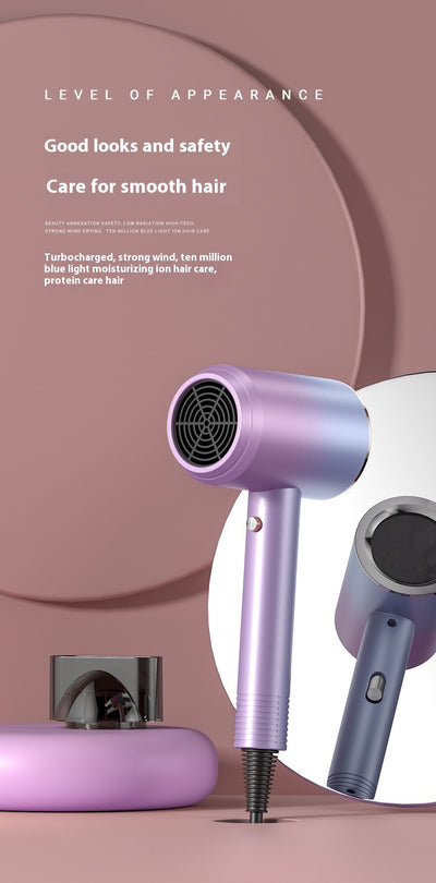 Green electric hair dryer with gold accents, 1200W, negative ion technology, and intelligent temperature control. - Image 19