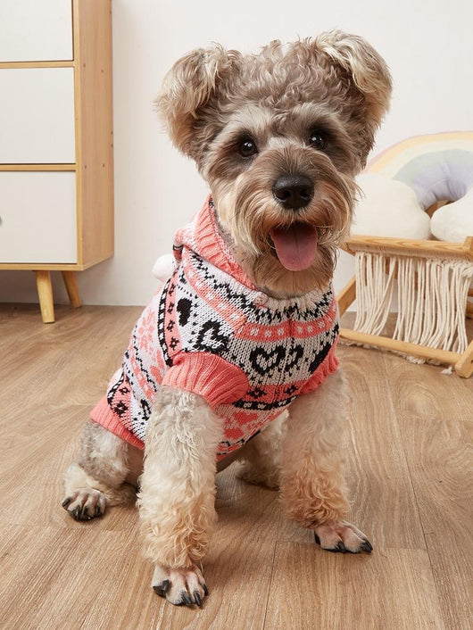 Suéter Térmico para Perro Pequeño - Diseño de Copos de Nieve y Rayas - Image 13