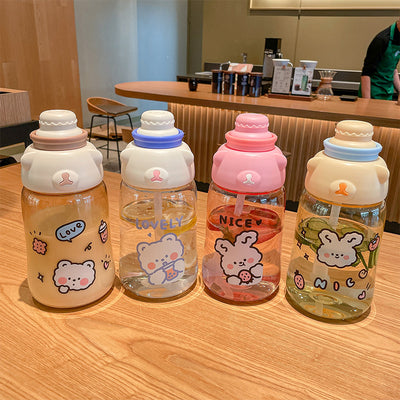 Botella de Agua Infantil con Popote - Diseño Adorable y Portátil - Image 3