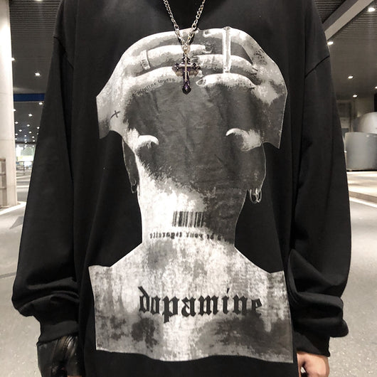 Camiseta Manga Larga Estampado High Street para Hombre y Mujer - Image 7