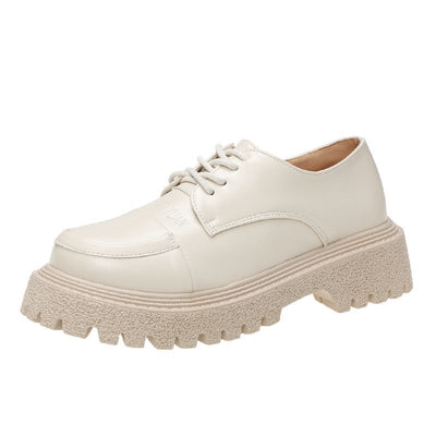 Zapatos de Plataforma Estilo Británico Retro para Mujer - Mocasines de Cuero Primavera - Image 11