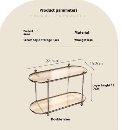 Organizador de Baño Multicapa Estilo Cream - Estantería de Almacenamiento Lujo sin Perforación - Image 6