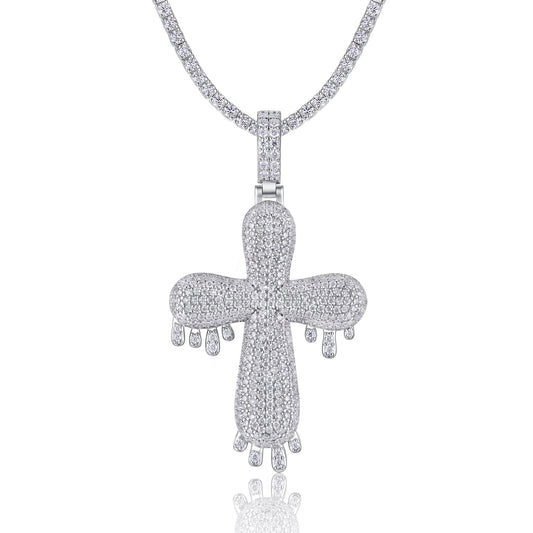 Collar Colgante Moissanita Plata 925 Chapado en Platino - Joyería Lujo Minimalista
