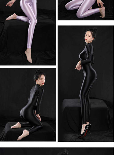 Pantalones de Culturismo Silky - Brillo Oleoso, Máxima Elasticidad y Ligereza - Image 12