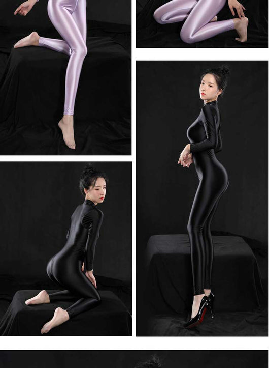 Pantalones de Culturismo Silky - Brillo Oleoso, Máxima Elasticidad y Ligereza - Image 12