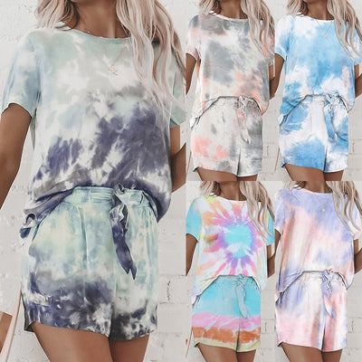 Pijama Tie-Dye de Dos Piezas para Mujer - Cómodo y Fresco