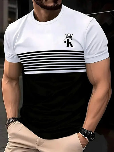 Playera Casual de Contraste para Hombre - Algodón Premium de Alta Calidad - Image 7