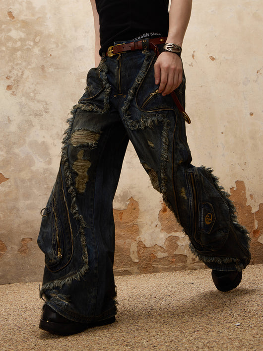 Jeans Estructura Alien Mujer con Detalles Textiles - Image 3