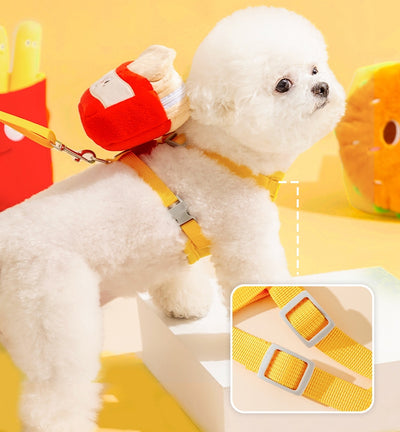 Arnés Ajustable con Correa para Pasear Perros y Gatos - Diseño Hamburguesa a Prueba de Escapes - Image 20