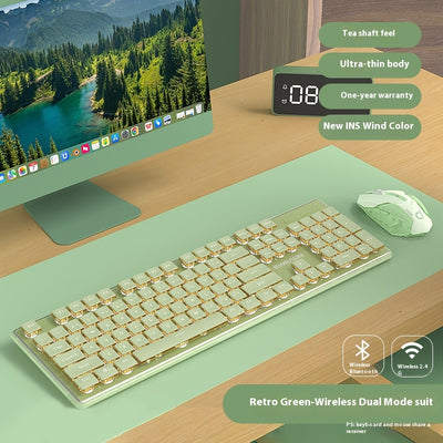 Kit Teclado y Ratón Inalámbrico Mecánico Bluetooth - Diseño Elegante para Oficina - Image 17