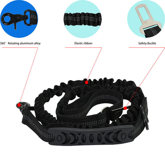 Correa Ajustable para Perros Grandes y Medianos con Amortiguador Bungee 4-6 pies - Image 12
