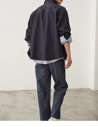 Camisa de Algodón con Solapa Clásica Perfil Simple - Image 34